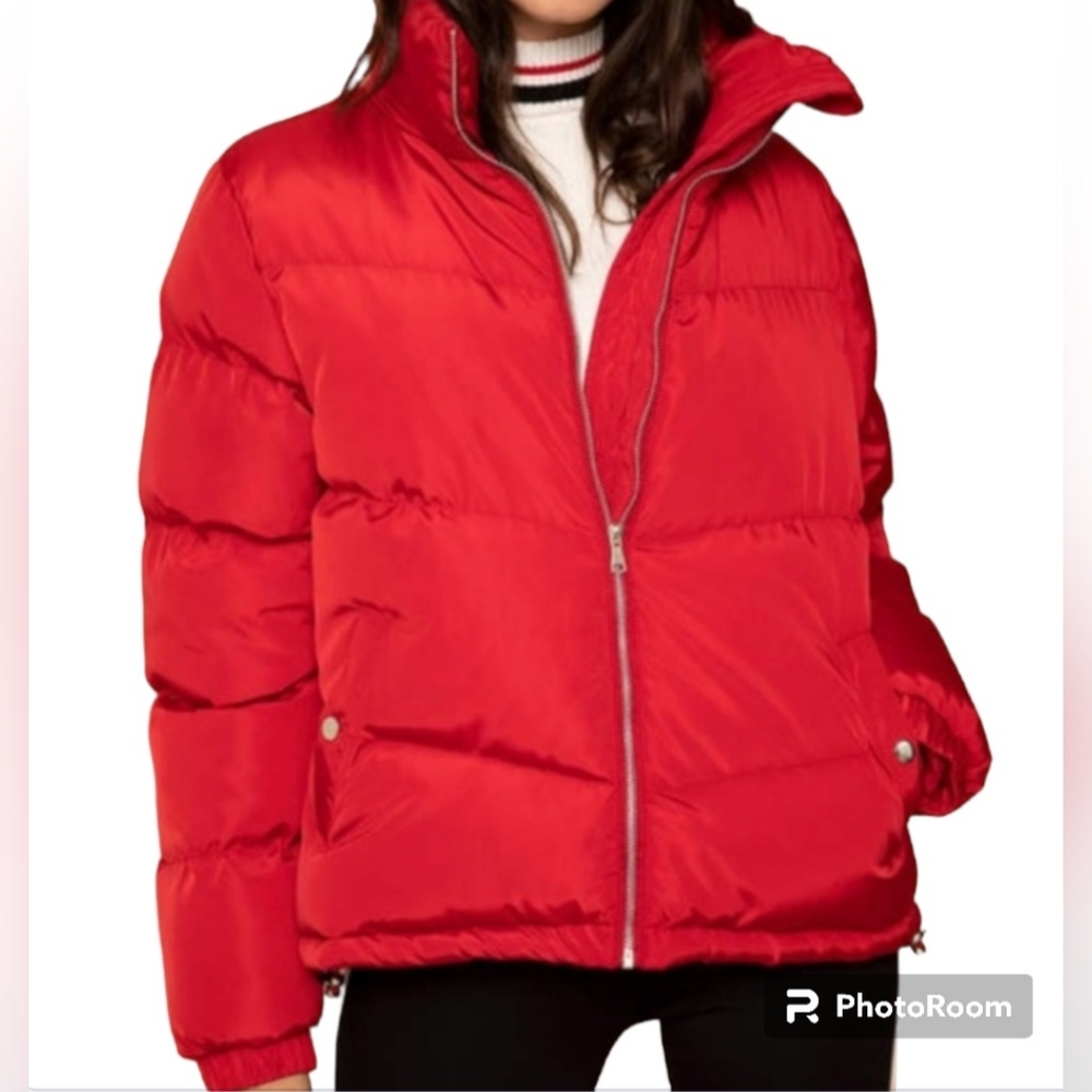 Kendall & Kylie Red Puffer Jacket